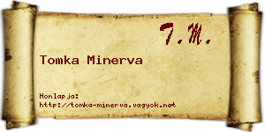Tomka Minerva névjegykártya